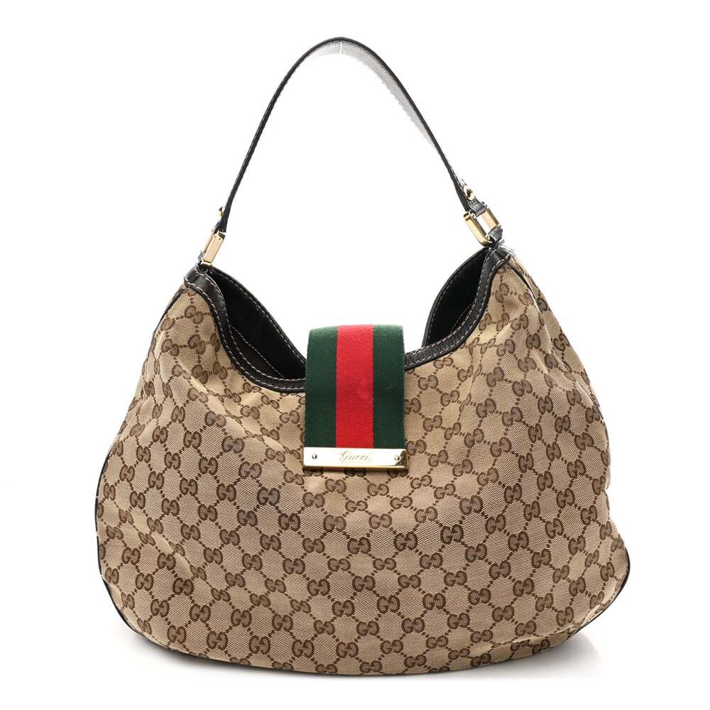 Gucci Large New Ladies Web Hobo Dark #265125G11B